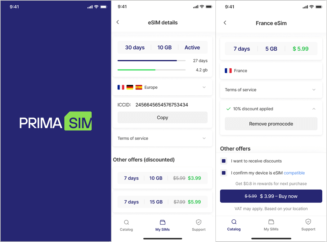 PrimaSIM app