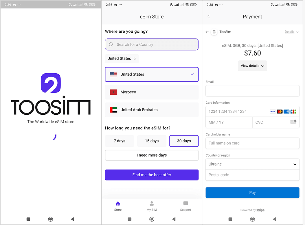 TooSIM app